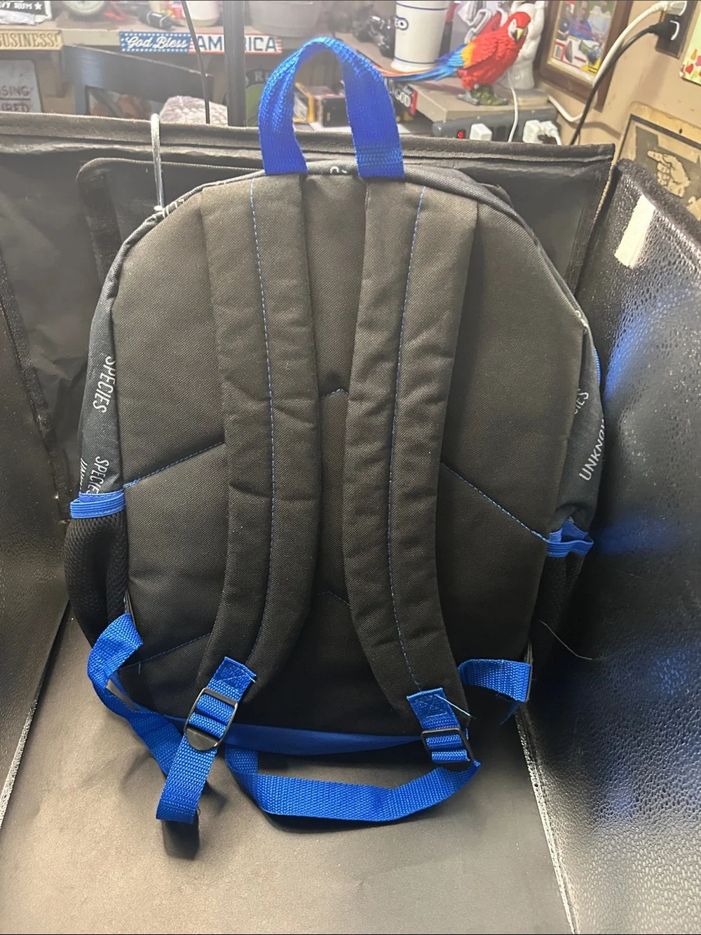 Star Wars The Mandalorian Blue Kids Backpack with Grogu Front Pocket